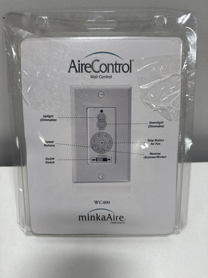Minka-Aire DC Fan Wall Remote Control Full Function in White