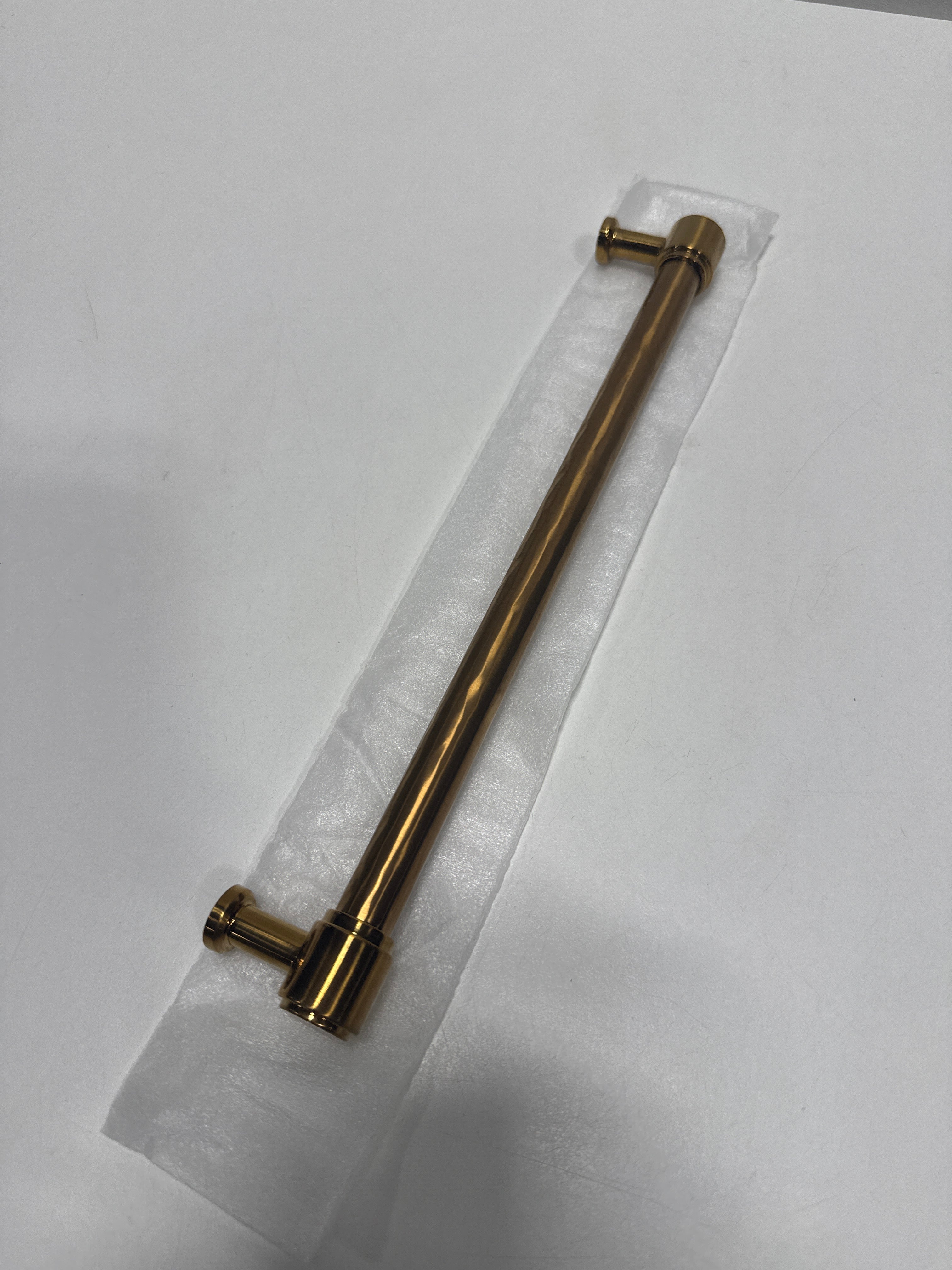 Signature Hardware 954060-O-10116 Lazzara 10-1/16 Inch Center to Center Hammered Bar Cabinet Pull - Brushed Gold