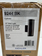 Kichler Lighting 12 Inch Tall 2 Light Outdoor Wall Light - 9244BK - Transitional