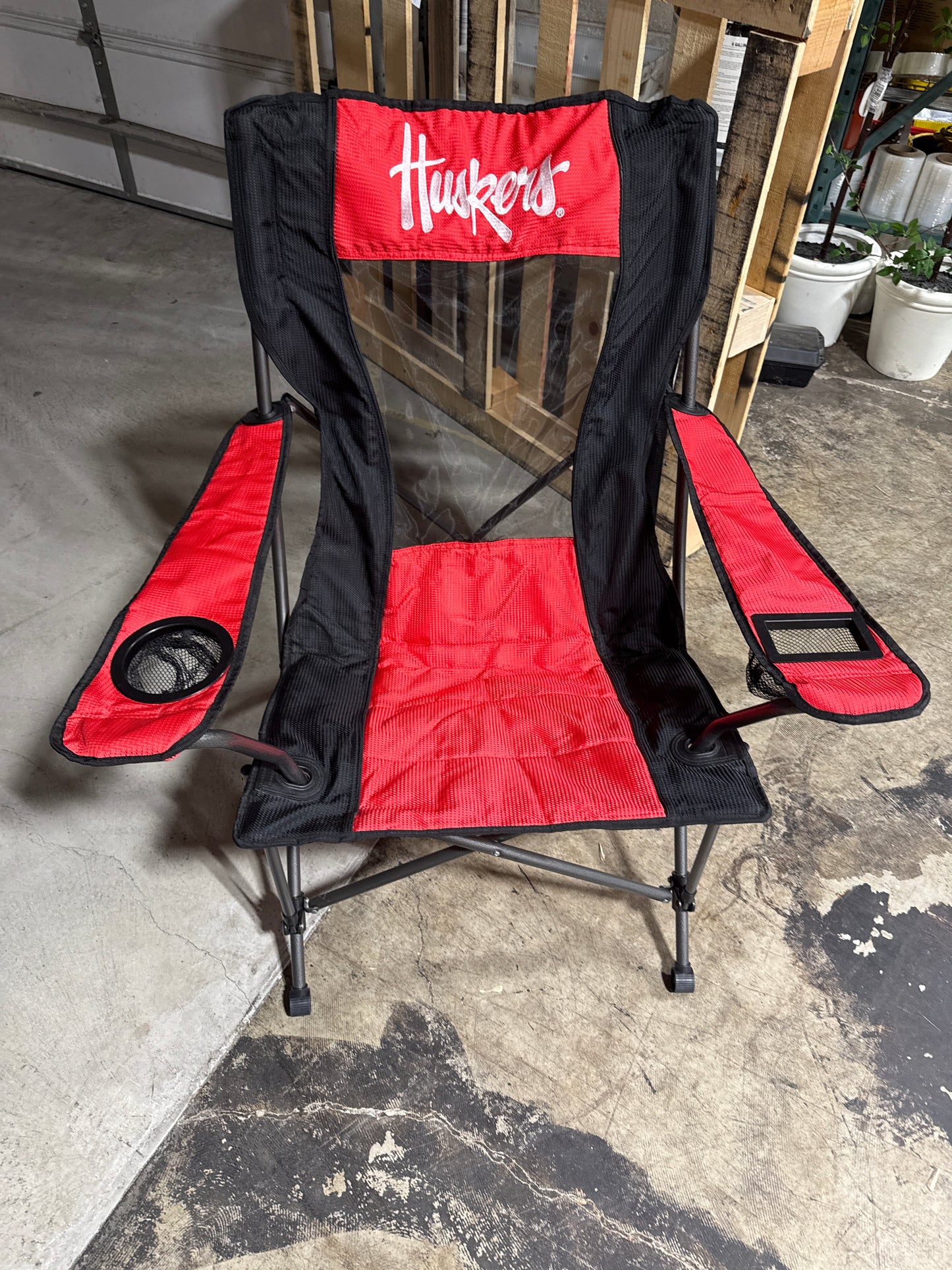 Nebraska Cornhuskers High Back Folding Camping Chair
