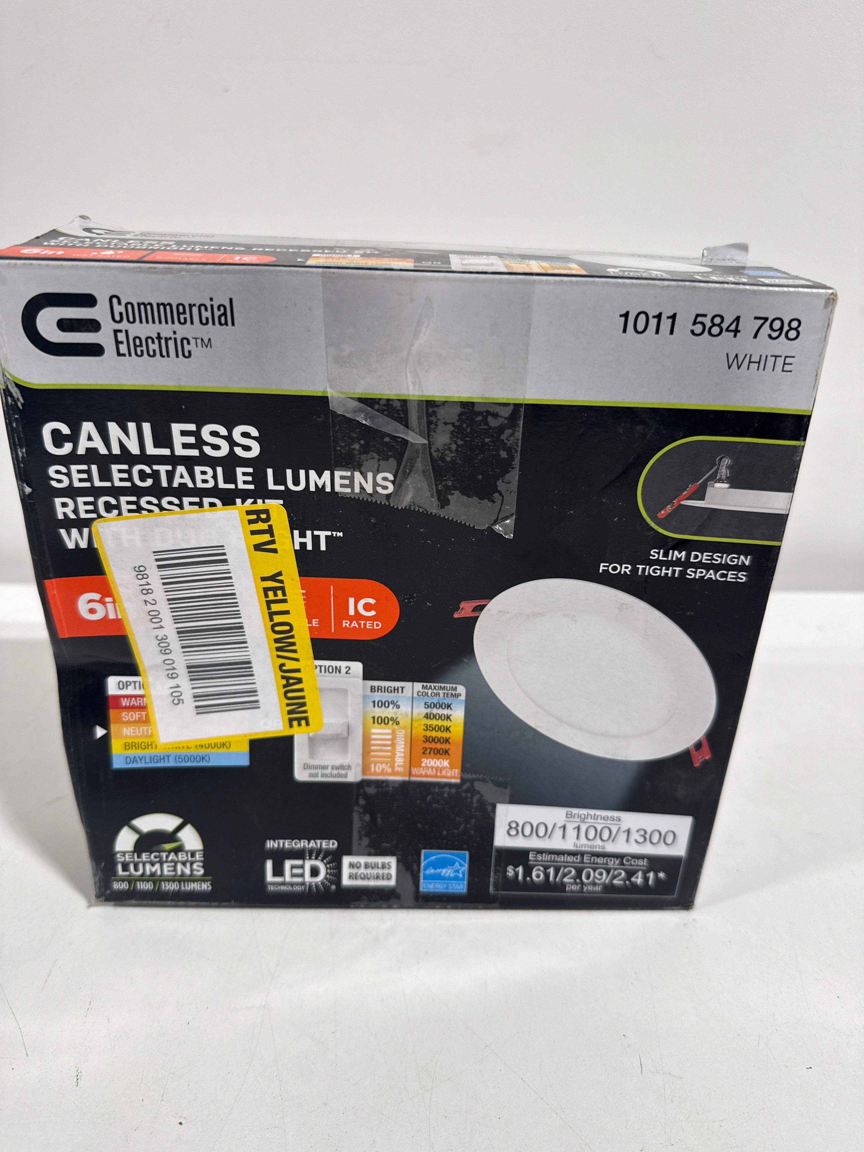 Elite Series 6 in. LED DuoBright 3-Level Lumen Select Ultraslim Canless Recessed Light Adjustable CCT Plus - *Lighting