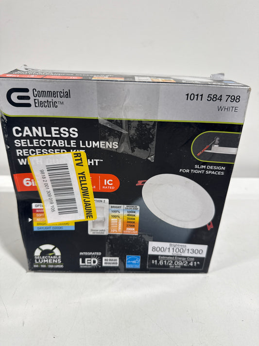 Elite Series 6 in. LED DuoBright, 3-Level Lumen Select, Ultraslim Canless Recessed Light, Adjustable CCT Plus