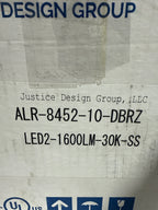 Justice Design Group ALR-8452-10-LED2-1400 Atlas 2 Light 13-3/4’’ Wide Integrated 3000K LED Bathroom Vanity Light Dark