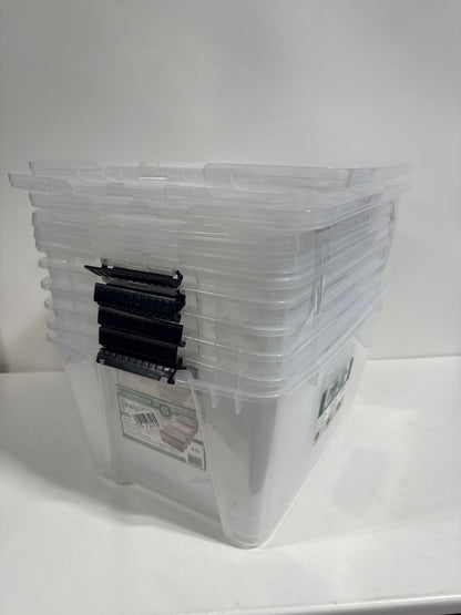 See Desc Greenmade InstaView 45 Multi-Use Storage Bin, 45 Quart, Clear, 6 Ct