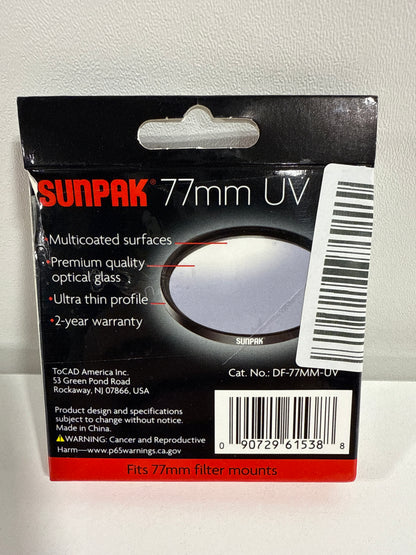Sunpak - Circle 77mm Ultraviolet Lens Filter