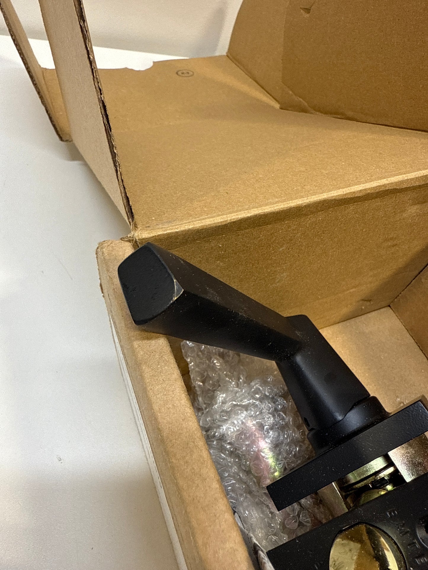 See Desc Emtek Helios Right Handed Single Cylinder Keyed Entry Door Lever Set with Square Rose