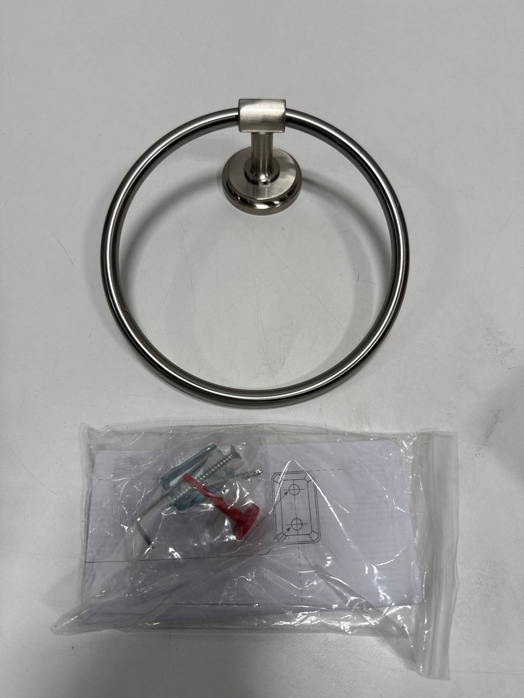 Hickory Hardware H079278 Piper 6-1/2’’ Wall Mounted Bathroom Kitchen Towel Ring Satin Nickel - *Tools Hardware & Misc