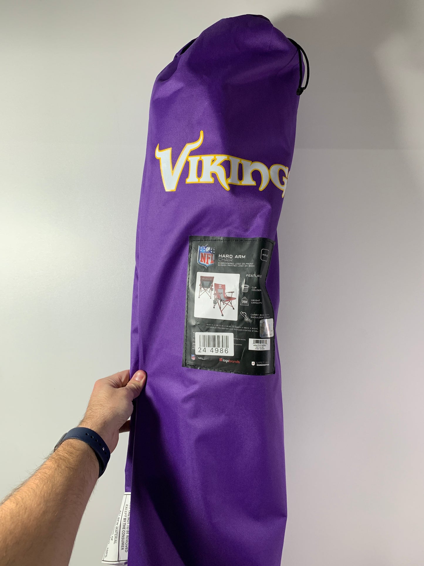 NFL Hard Arm Folding Tailgate Chair Minnesota Vikings