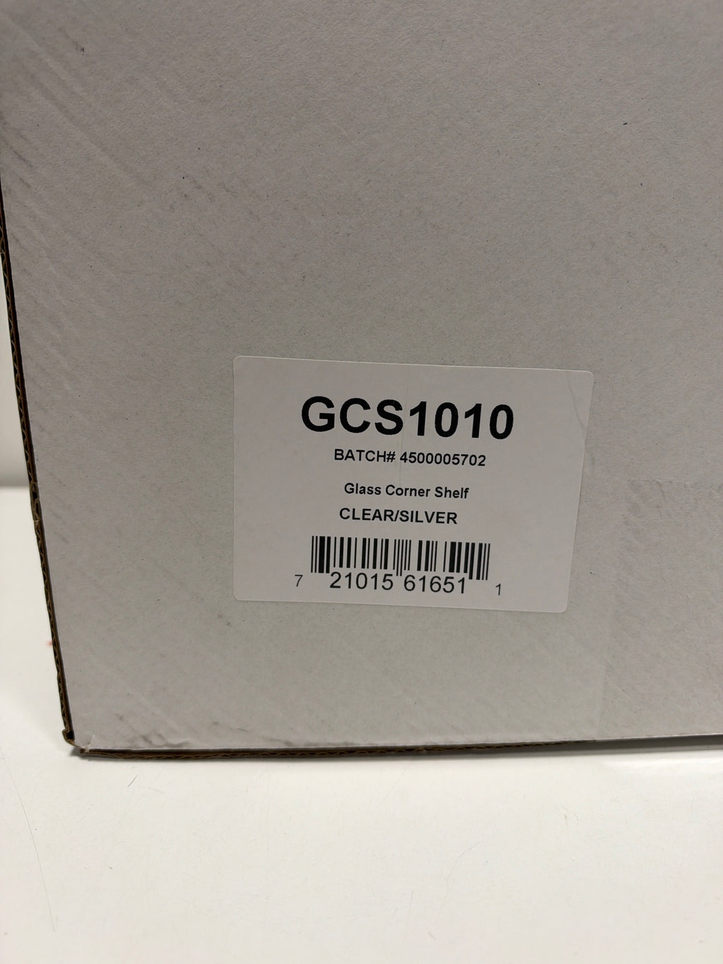 CRAFT + MAIN GCS1010 10" Glass Shower Shelf Silver