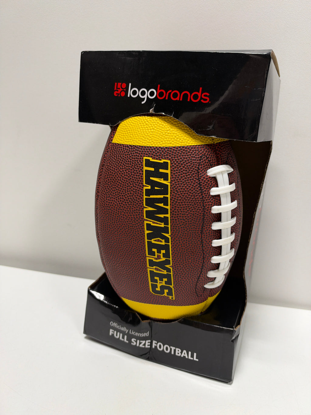 Iowa Hawkeyes Team Stripe Official-Size Composite Football