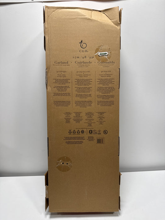 Kirkland 9’ Decorated Garland with Pre-Lit Micro LED LIghts Assorted Colors - *Christmas & Seasonal