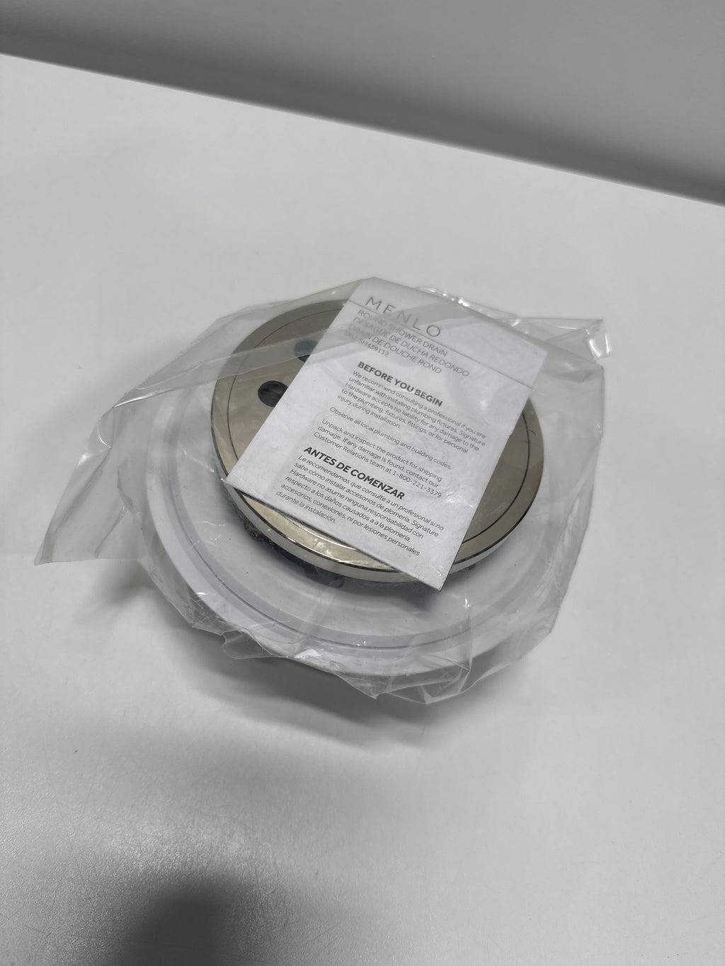 Signature Hardware 955227 FundamentALL 4-1/2" Round Shower Drain Polished Nickel