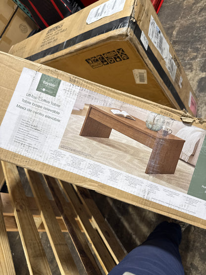 Bayside Furnishings Whitlee Lift-Top Coffee Table, Brown