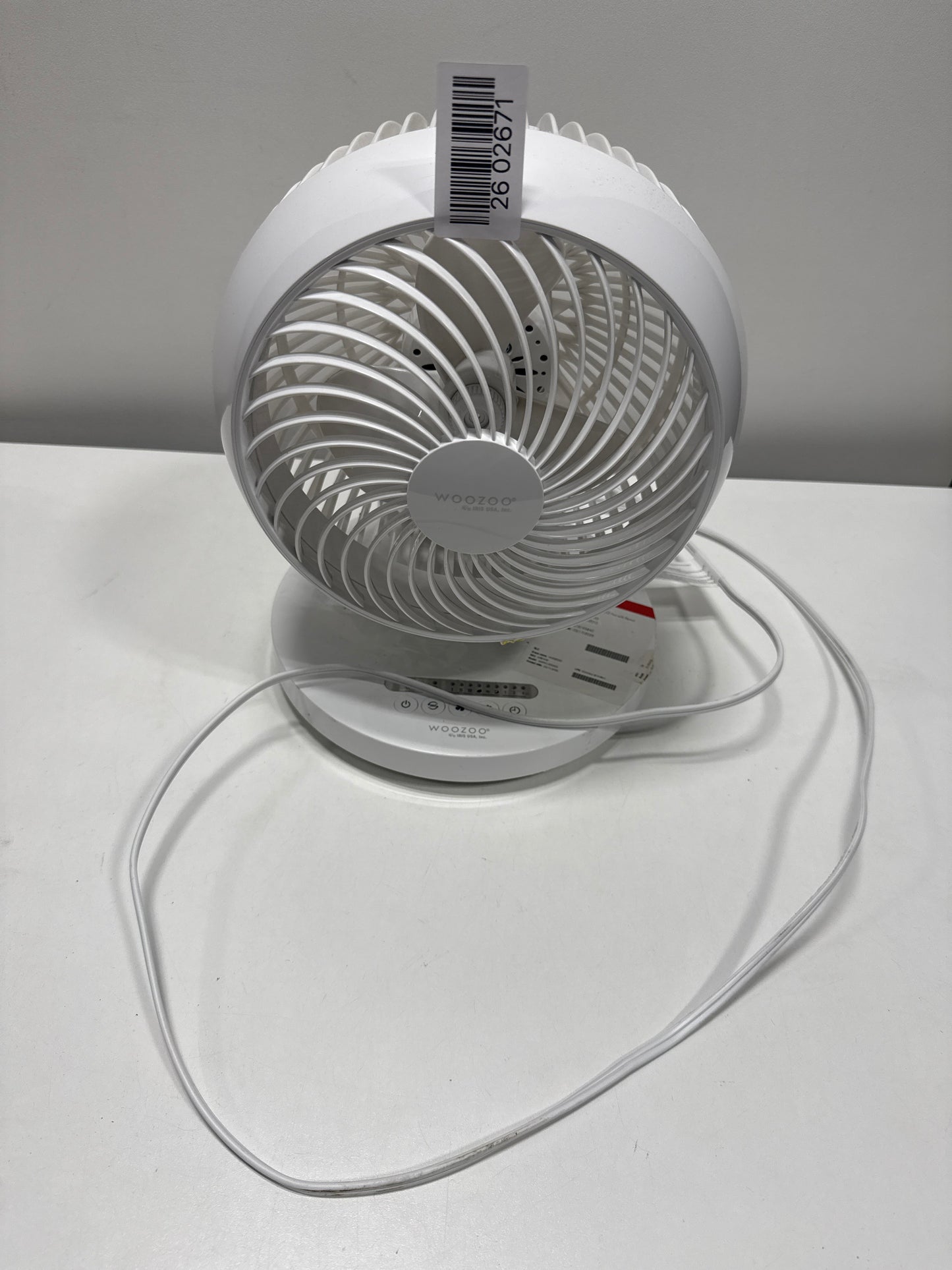 Used IRIS WOOZOO 360° Oscillating Fan & Timer 3 Speed Settings