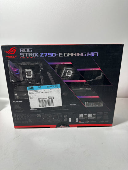 ASUS - ROG STRIX Z790-E GAMING WIFI (Socket LGA 1700) Intel Z790 ATX DDR5 Wi-Fi 6E Motherboard - Black