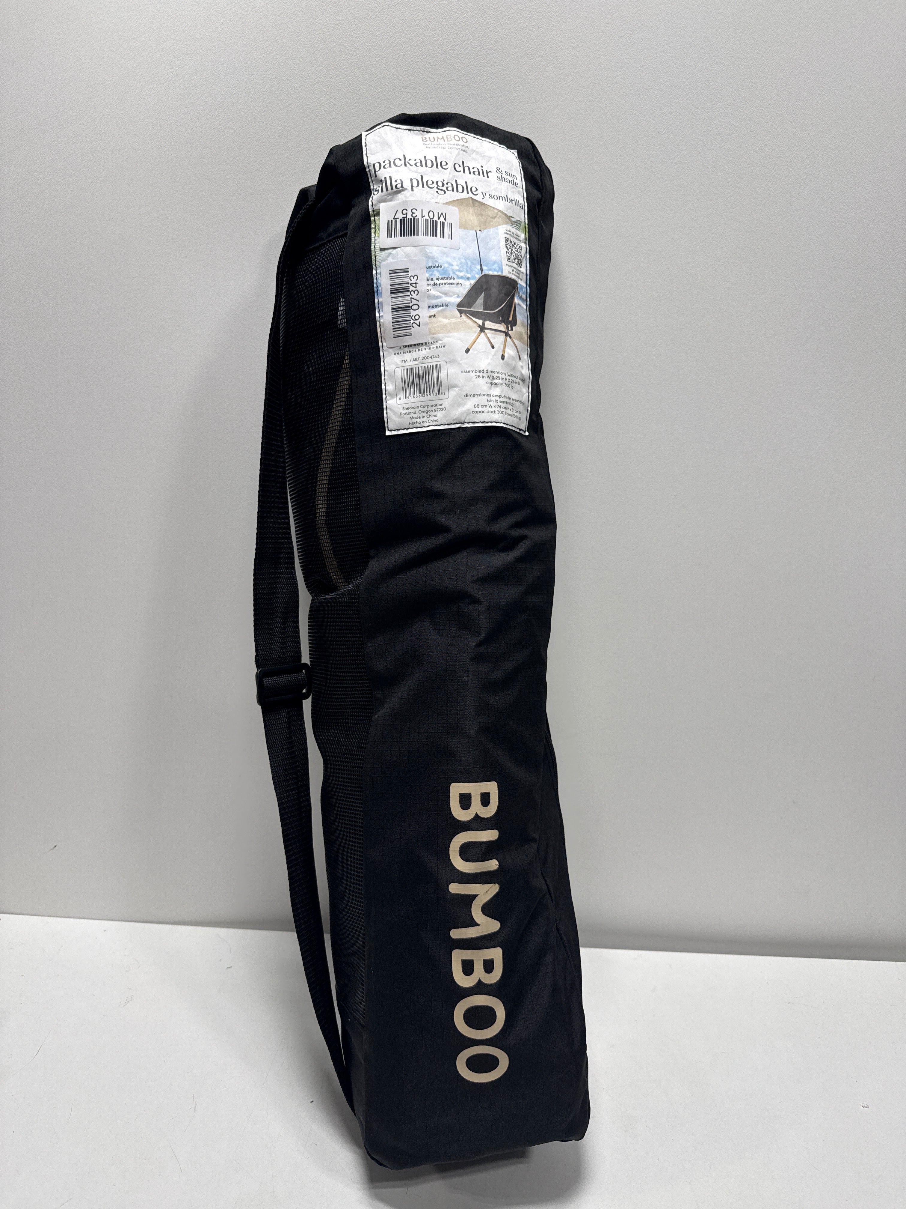 Bumboo Packable Chair with Sun Shade