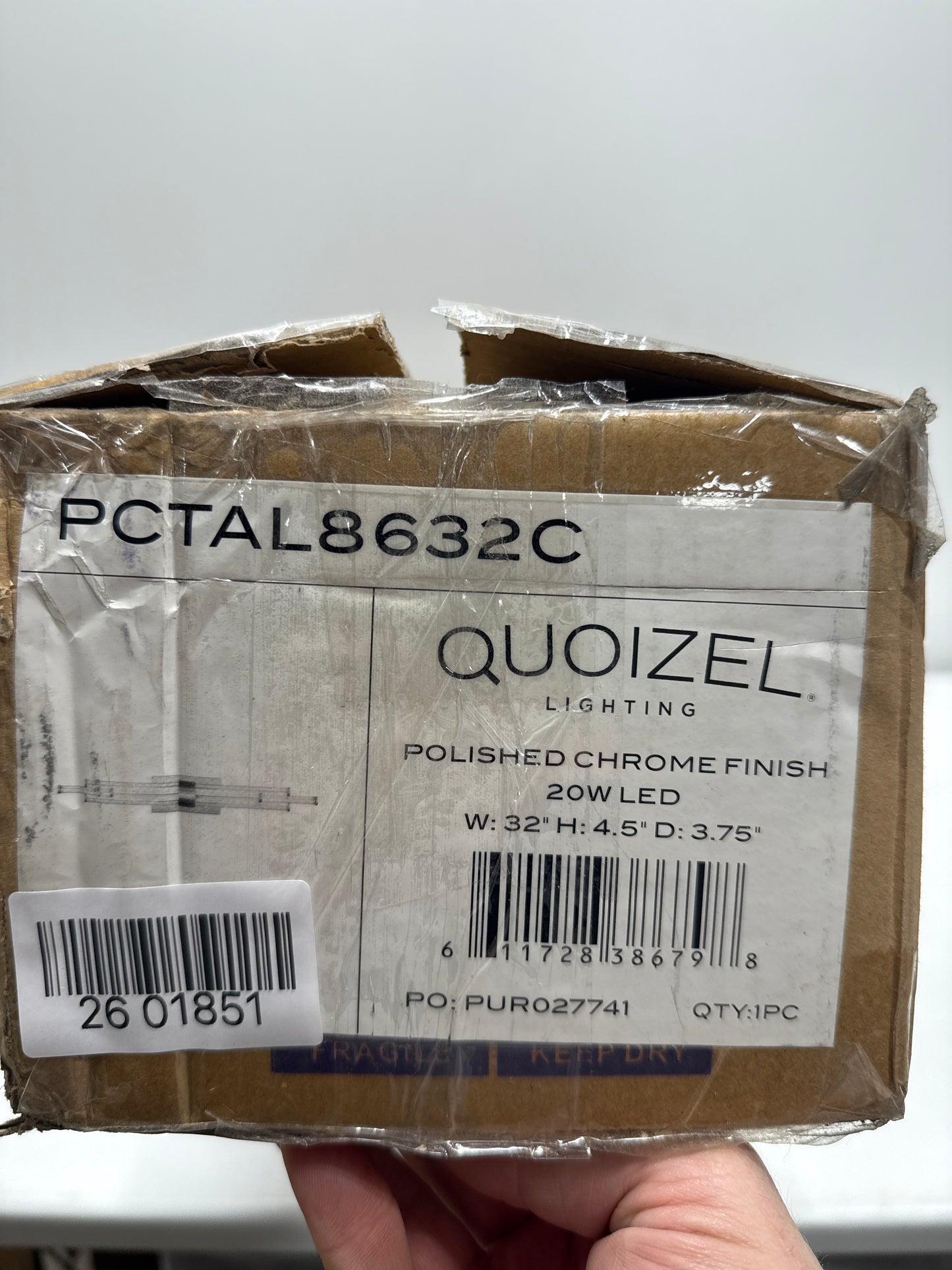 Polished Chrome LED Bathroom Vanity Light Light from the Talbott Collection