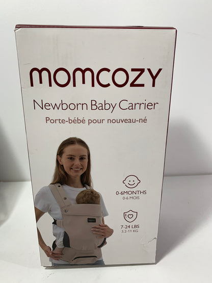 Momcozy Newborn Baby Carrier - Ergonomic, Cozy and Lightweight Carrier for 7-24lbs, Adjustable Neck Support with Sunshield, Breathable Airmesh Perfect for Summer Outing, Purplish Grey