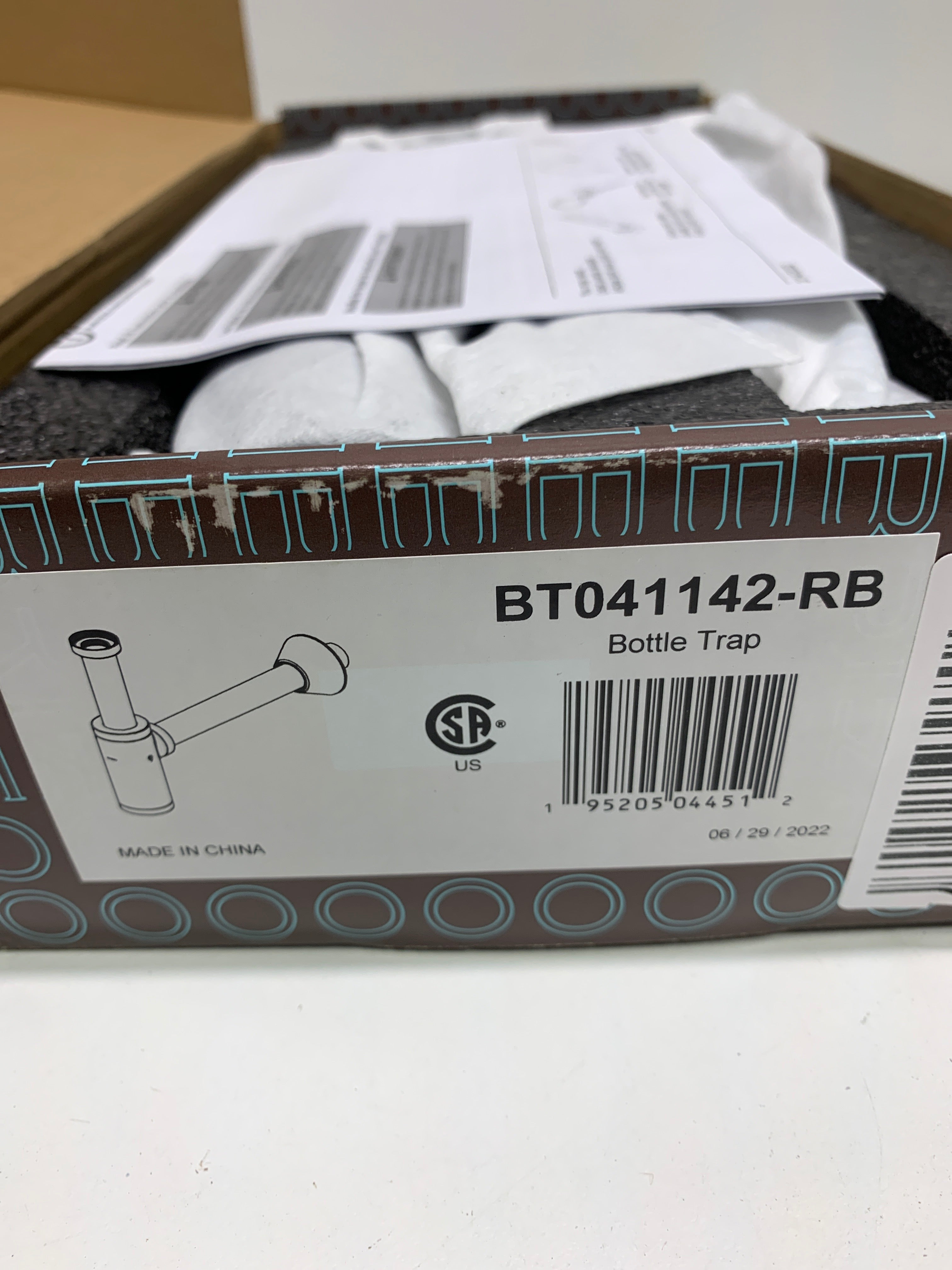 Brizo BT041142 12’’ Bottle Trap with Flange Venetian Bronze Rough Plumbing Pipe and Fittings P-Traps - *Plumbing