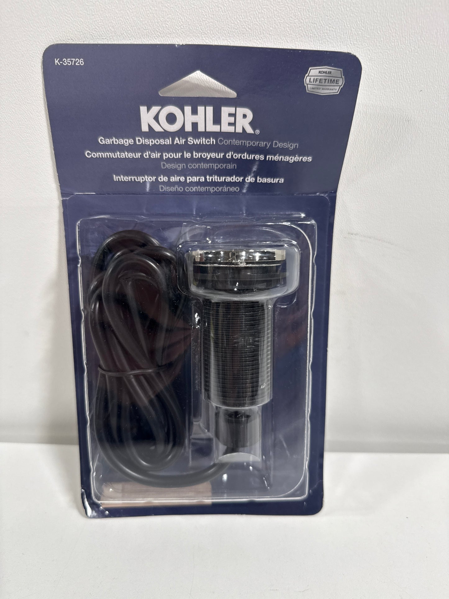 Garbage Disposal Air Switch Button in Vibrant Polished Nickel