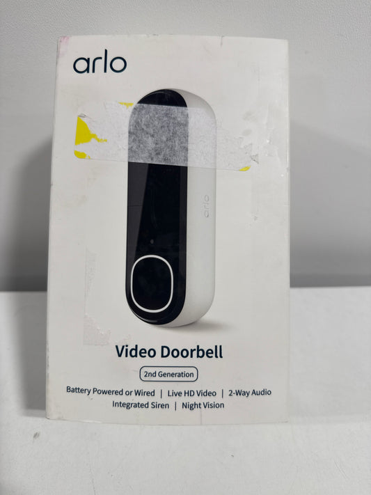 Arlo - Smart Wi-Fi Video Doorbell (2nd Generation) - Wired/Battery Operated with 1080p Resolution - White