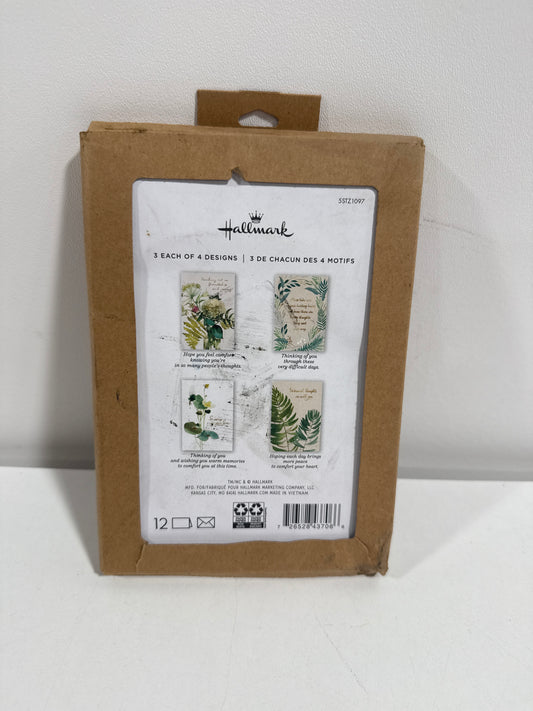 Hallmark Sympathy Cards Assortment, Watercolor Greenery