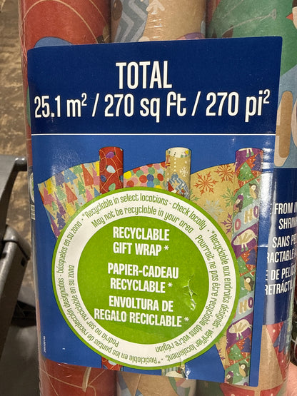 Kirkland Signature Double Sided Wrapping Paper 3-pack - *Christmas & Seasonal