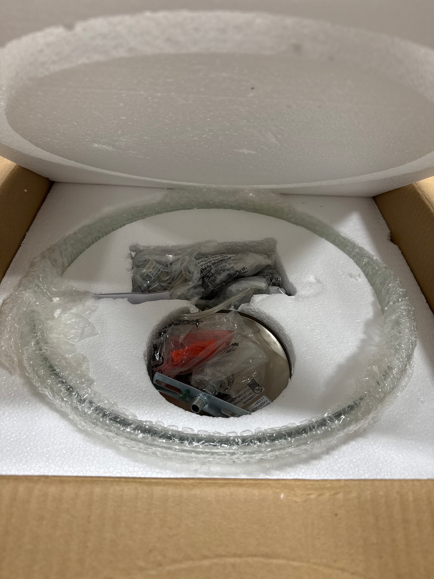 Progress Lighting Prismatic Collection 1-Light Pendant Brushed Nickel Clear Prismatic Glass Shade