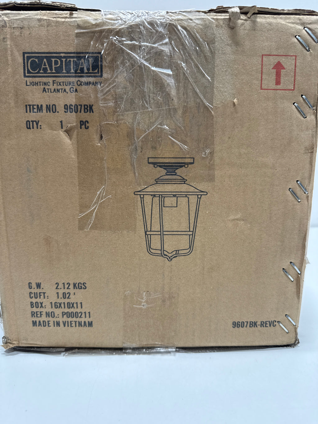 Capital Lighting Fixture Company Creekside 8 Inch 1 Light Outdoor Flush Mount Creekside - 9607BK - Farmhouse