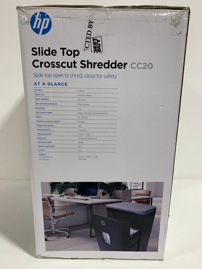 HP - 20 Sheet Crosscut Paper Shredder