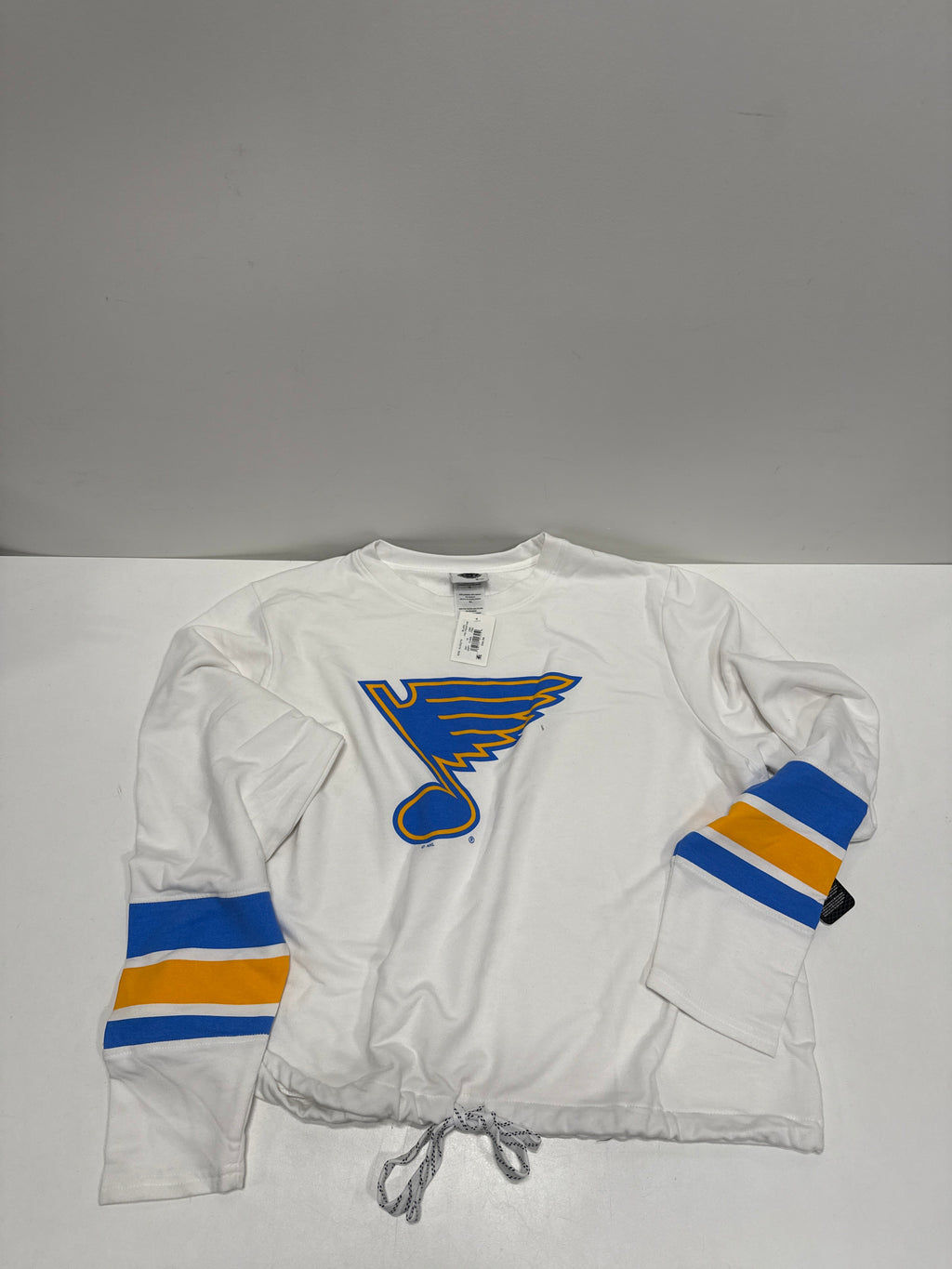 NHL St. Louis Blues Women's White Long Sleeve Fleece Crew Sweatshirt - XL
