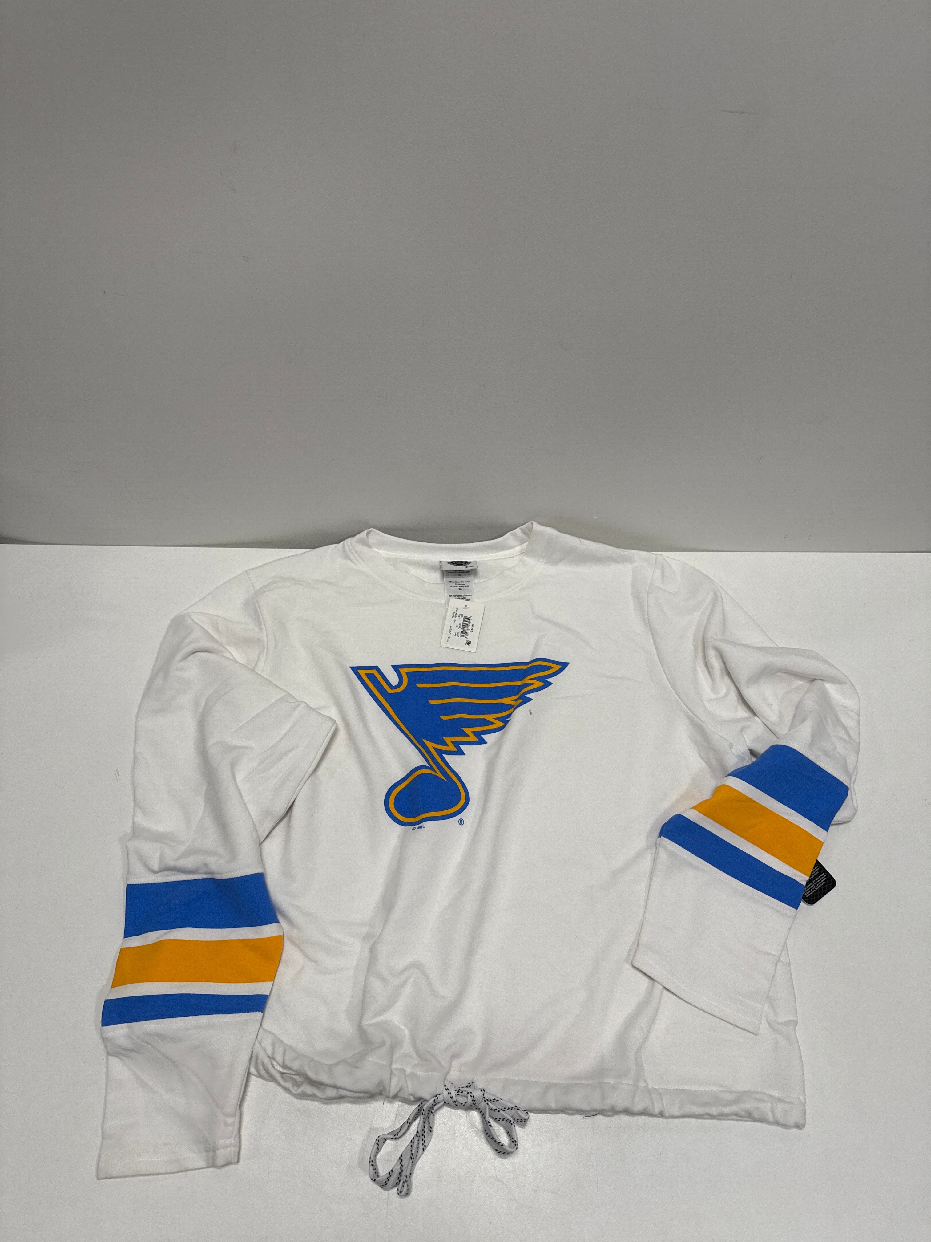NHL St. Louis Blues Women's White Long Sleeve Fleece Crew Sweatshirt - XL