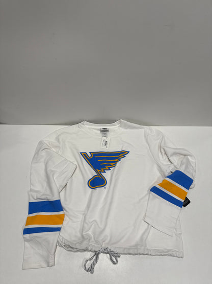NHL St. Louis Blues Women's White Long Sleeve Fleece Crew Sweatshirt - XL