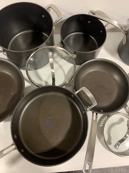 Used Kirkland Signature 12-piece Hard Anodized Cookware Set