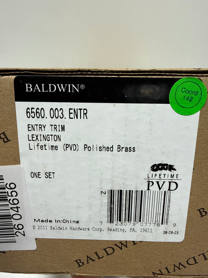 Baldwin 6560.ENTR Lexington Sectional Single Cylinder Keyed Entry Mortise Handleset Trim with 5025 Interior Knob from the Estate Collection Lifetime
