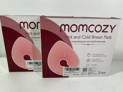 2 - Momcozy Larger Breast Therapy Packs, Hot and Cold Breast Pads with 2 Soft Covers