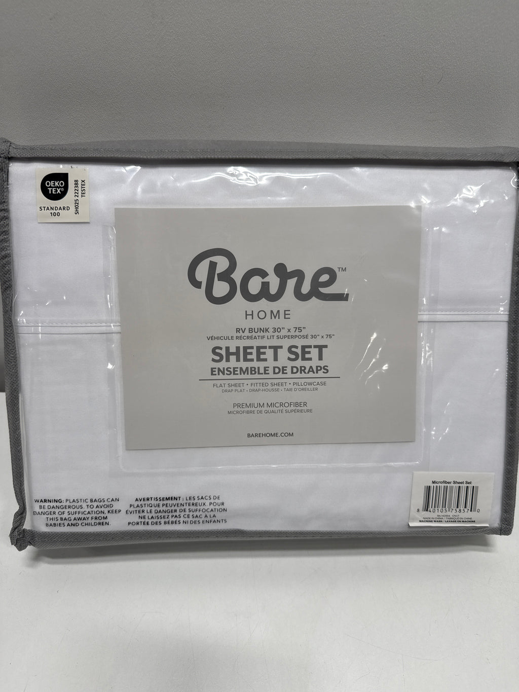 Bare Home RV Bunk Sheet Set - 1800 Ultra-Soft Microfiber RV Bunk Bed Sheets - Double Brushed - Deep Pockets - Easy Fit - 3 Piece Set