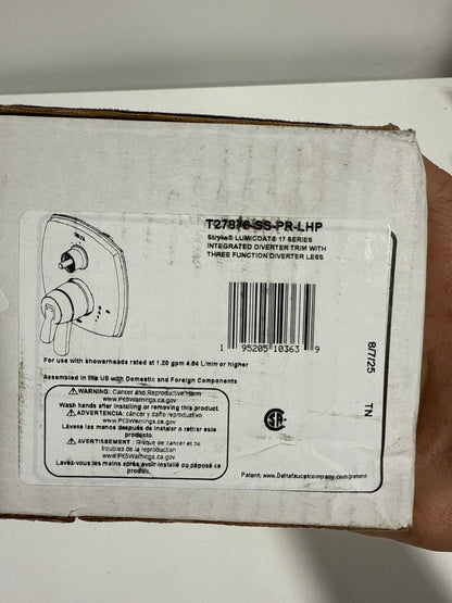 Delta T27876-LHP Stryke 17 Series Pressure Balanced Valve Trim with Integrated Volume Contro