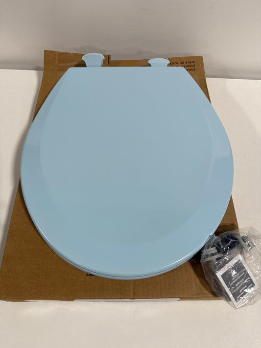 Bemis 500EC Round Closed-Front Toilet SeatQuick Release Dresden Blue
