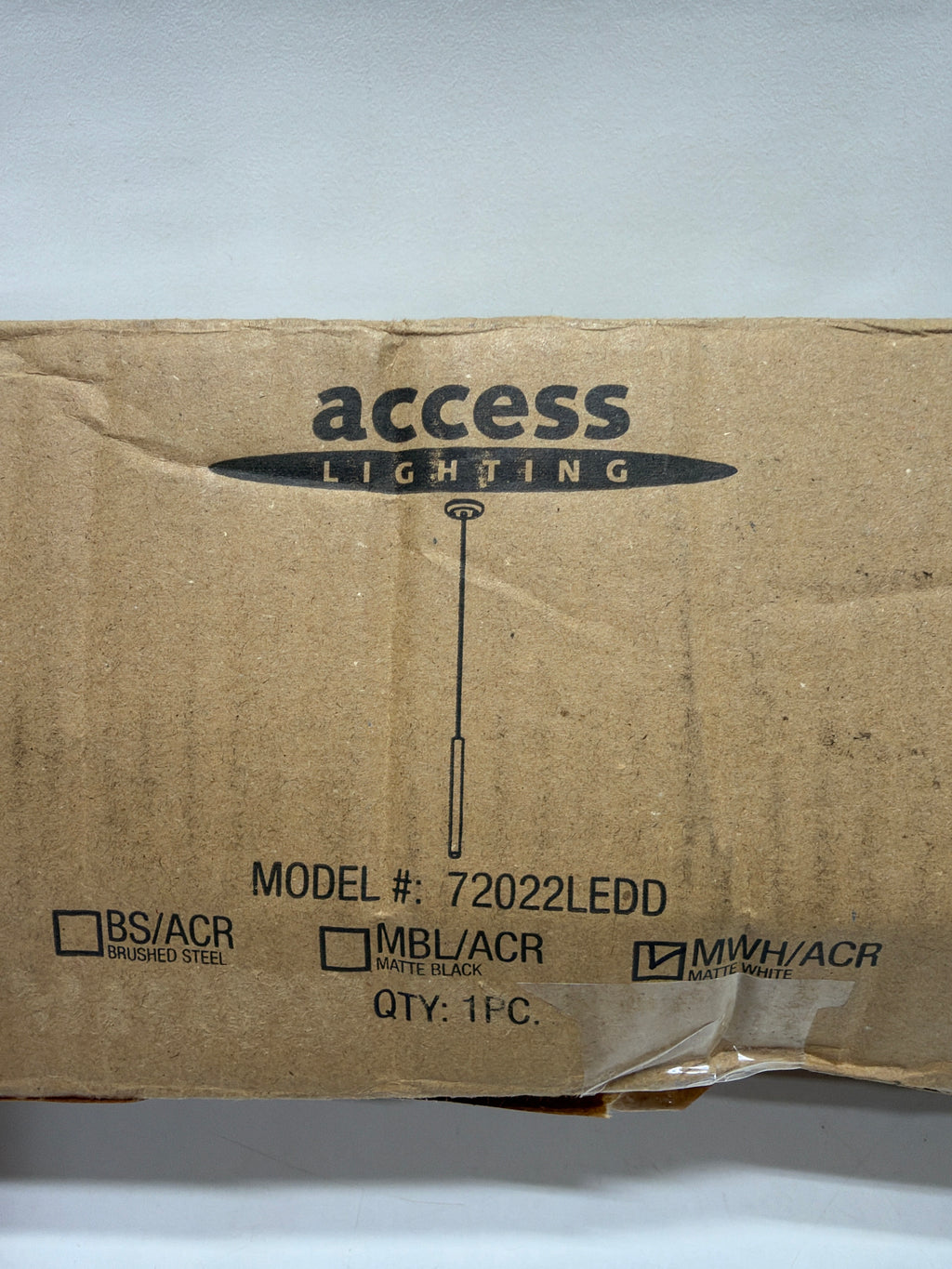 Access Lighting 72022LEDD/ACR Pipeline 2" Wide LED Mini Pendant Matte White / White Indoor Lighting Pendants