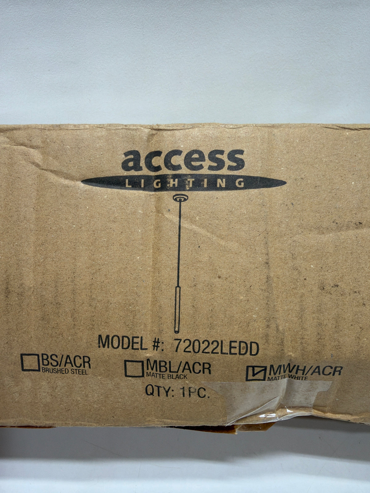 Access Lighting 72022LEDD/ACR Pipeline 2" Wide LED Mini Pendant Matte White / White Indoor Lighting Pendants