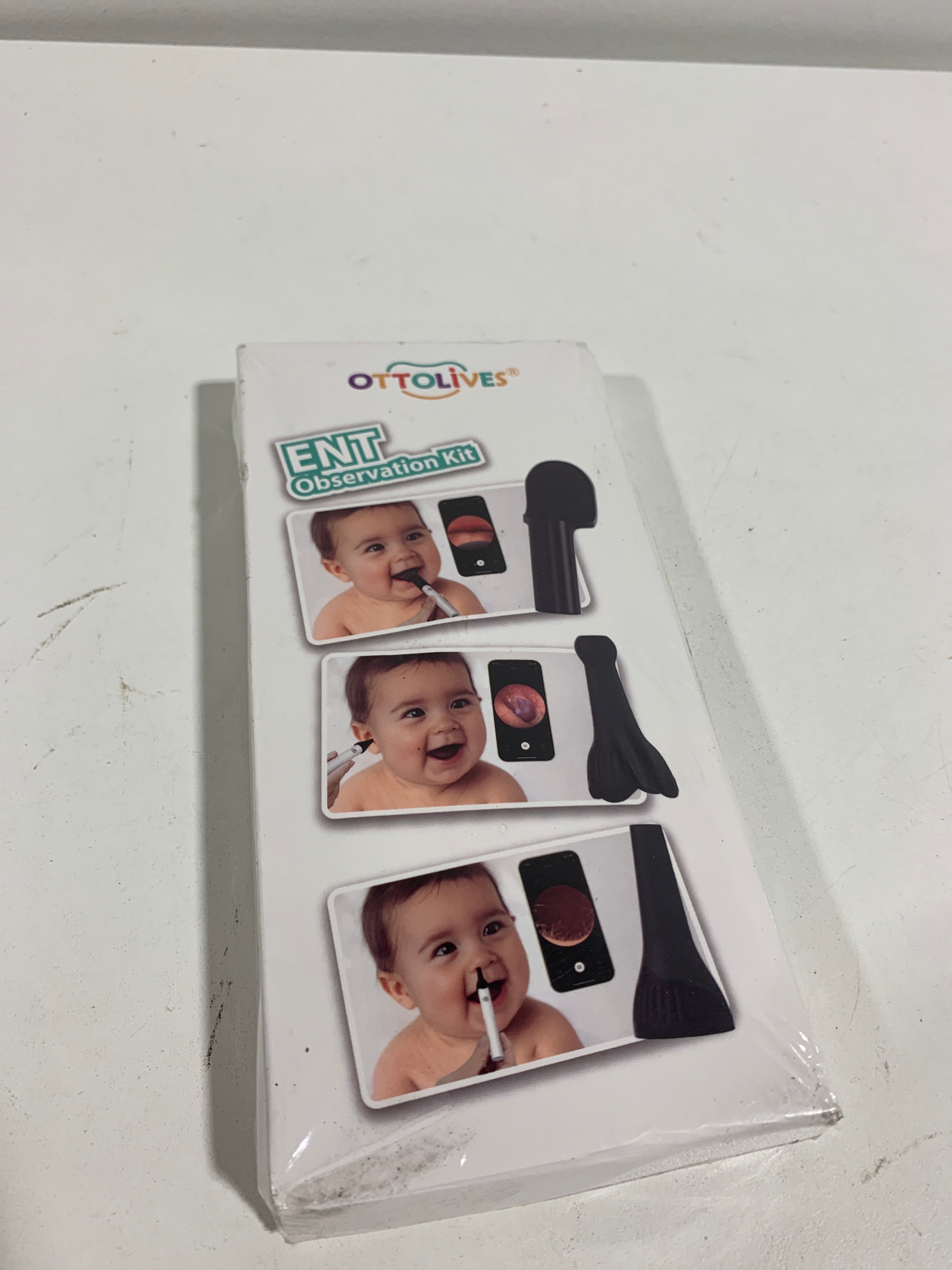 OTTOLIVES Baby Ear Nose Throat Examination Set with HD Camera Home ENT Scope with 6LED Light Ear Checker Tool Baby