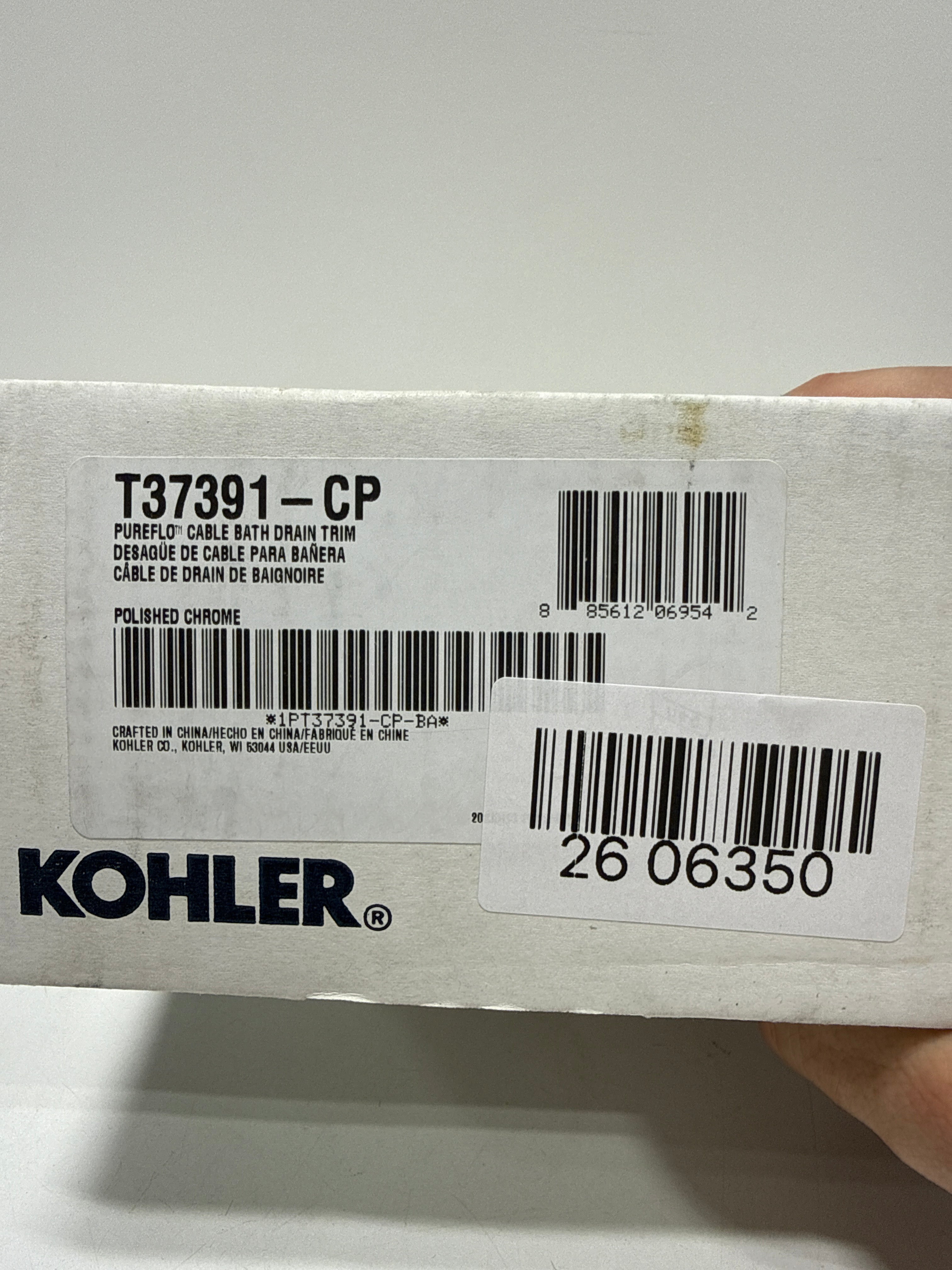 KOHLER K-T37391 PureFlo Rotary-turn Bath Drain Trim