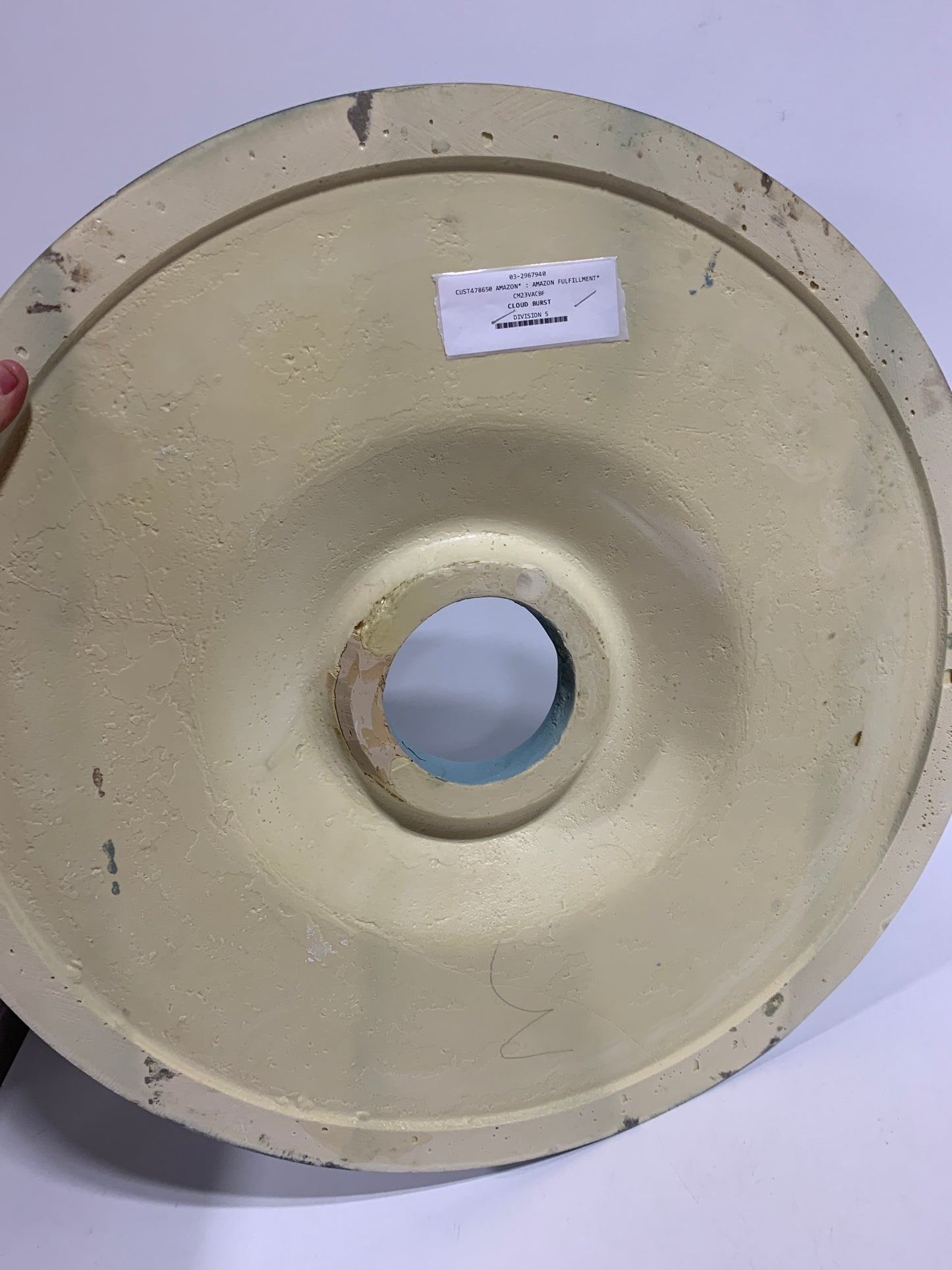 Ekena Millwork CM23VACBF 23 1/2"OD X 3 1/2"ID X 2 1/8"P Vaduz Ceiling Medallion Fits Canopies Up To 3 1/2", Cloud Burst