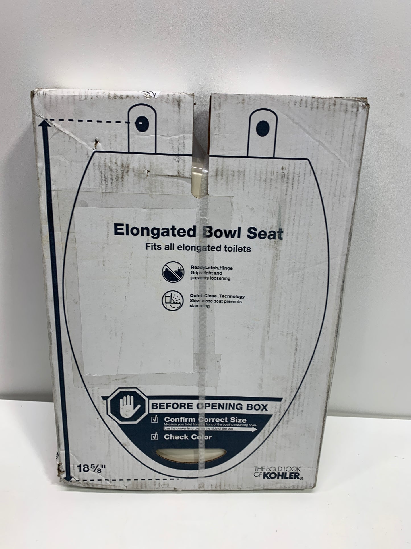 KOHLER 4636-RL-47 Cachet ReadyLatch Elongated Toilet Seat, Quiet-Close