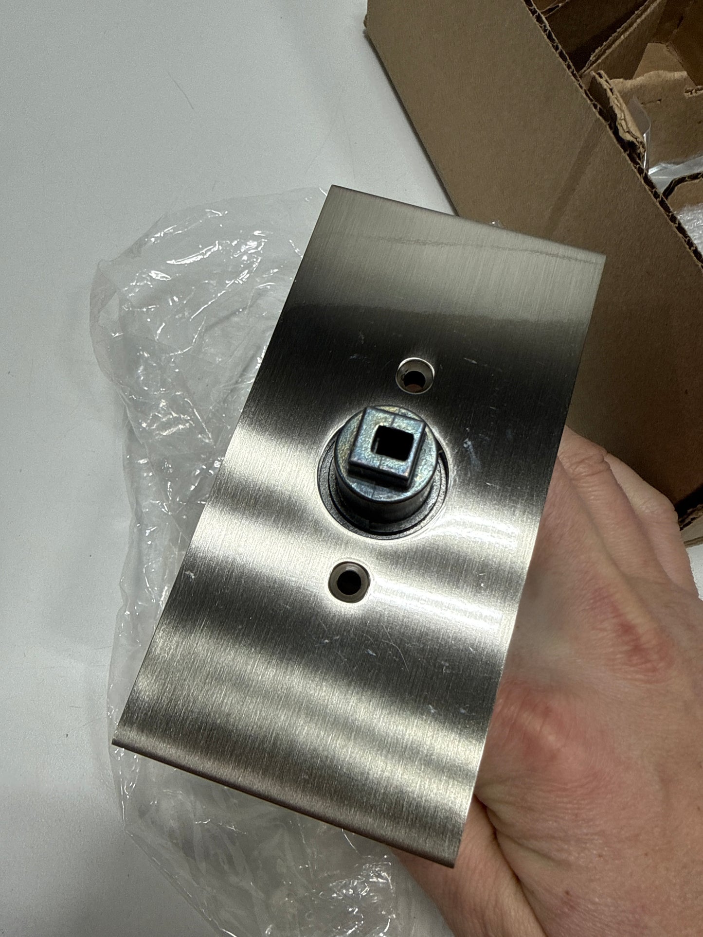 Scratched Baldwin Ps.Squ.Cfr Square Passage Door Lever Set - Nickel - *Headphones & Tech Accessories