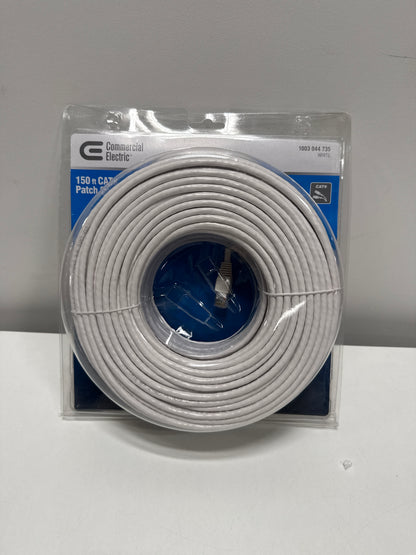 Commercial Electric - 150 ft. CAT6 Ethernet Cable in White