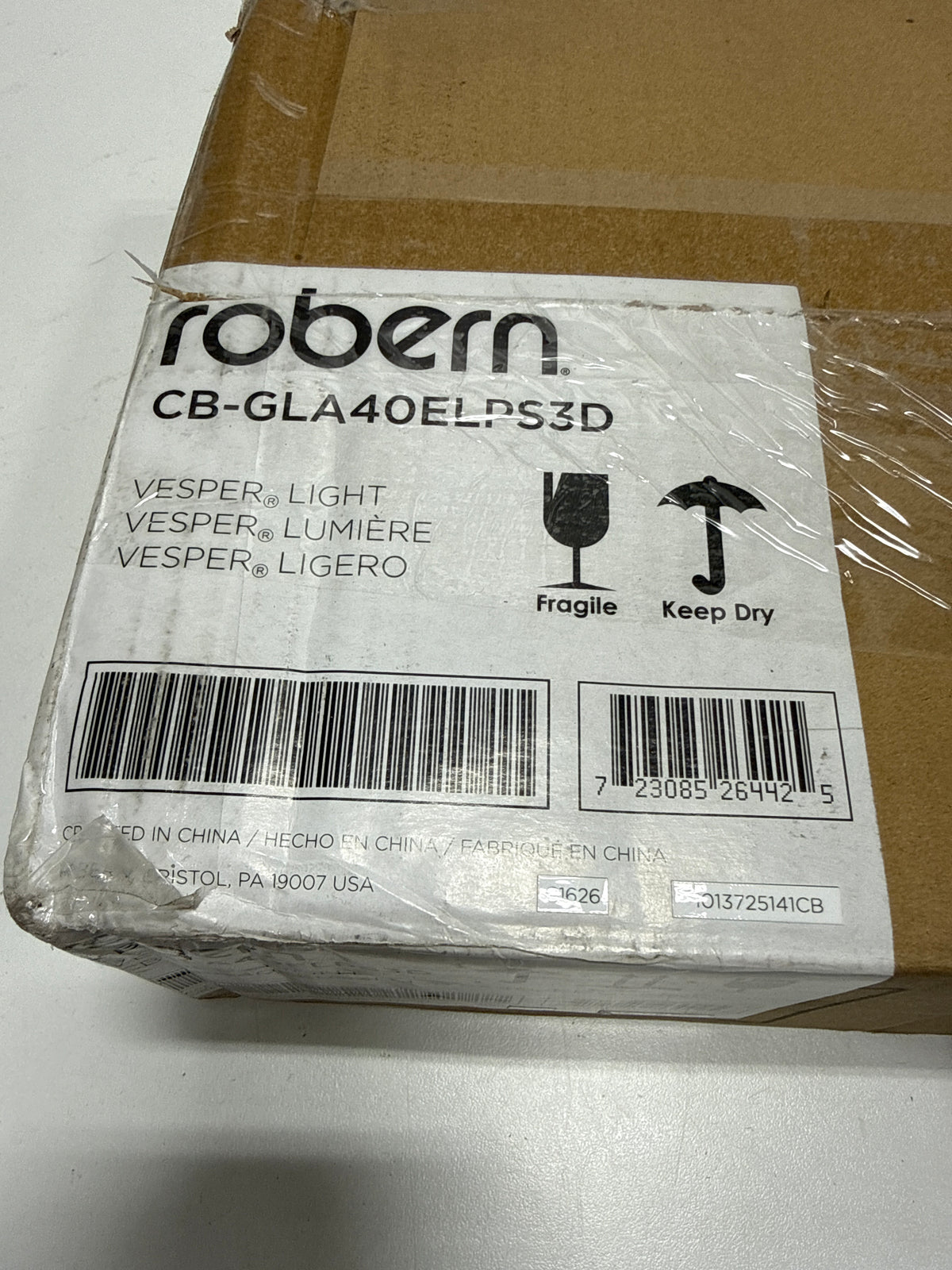 Robern GLA40ELPS3D Vesper 1-3/8" W X 40" H Edgeline Lighting for M Series or PL Series Cabinets