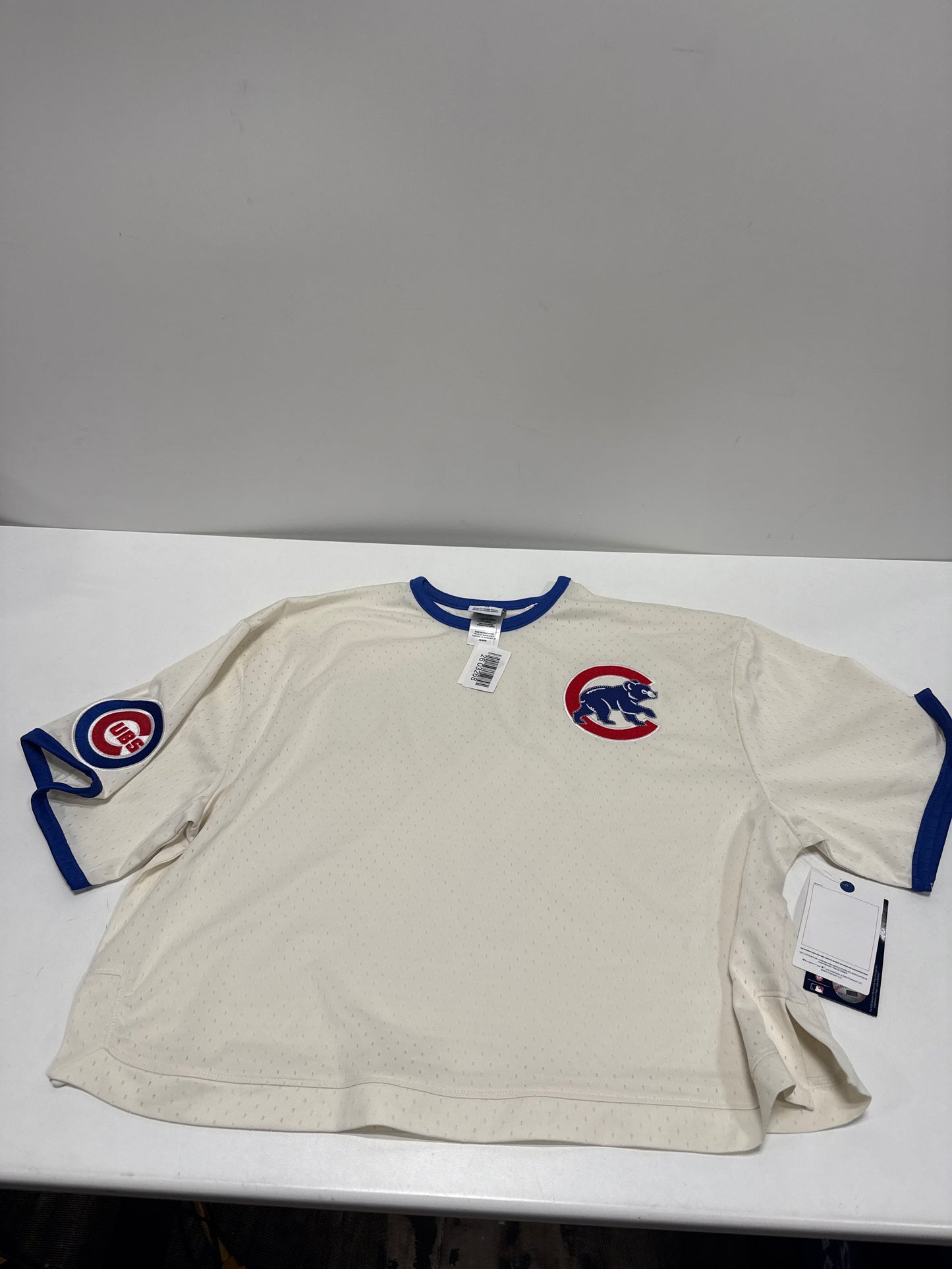 MLB Chicago Cubs Women's Champion Antique White Mesh Jersey - M