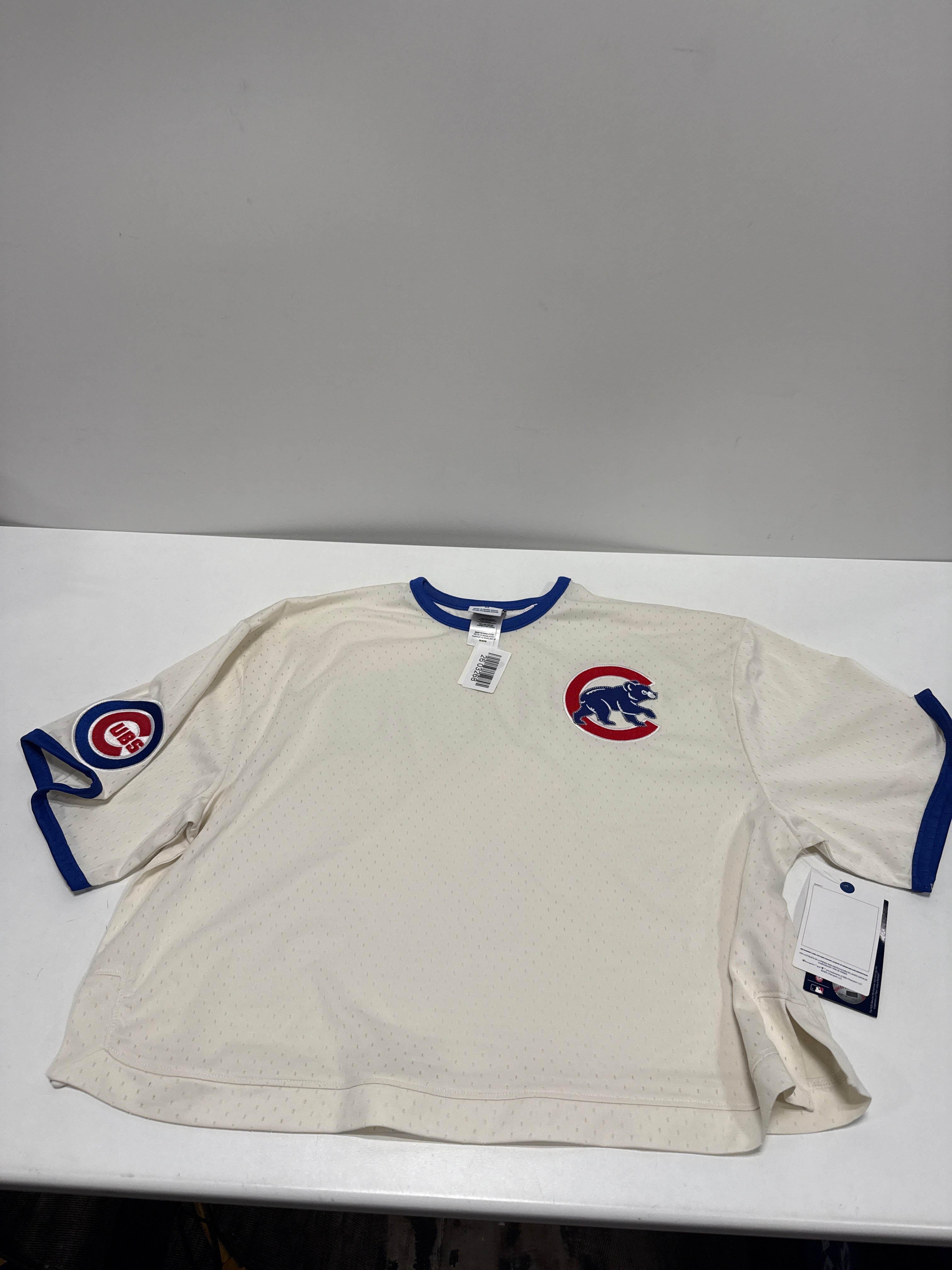 MLB Chicago Cubs Women's Champion Antique White Mesh Jersey - M
